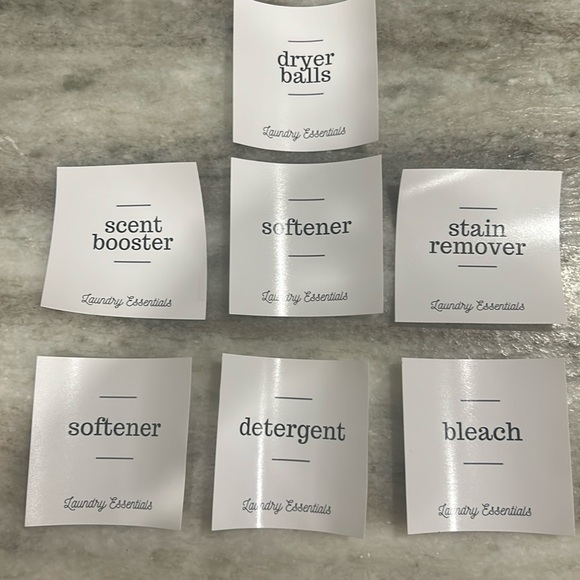 Set/7 Waterproof Laundry Organization Labels - Picture 1 of 2